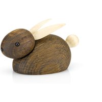 Lucie Kaas - Skjøde Hase Holzfigur small, Eiche geräuchert / Ahorn von Lucie Kaas