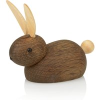 Lucie Kaas - Skjøde Hase mit Spitzohr Holzfigur, Eiche geräuchert / Ahorn von Lucie Kaas