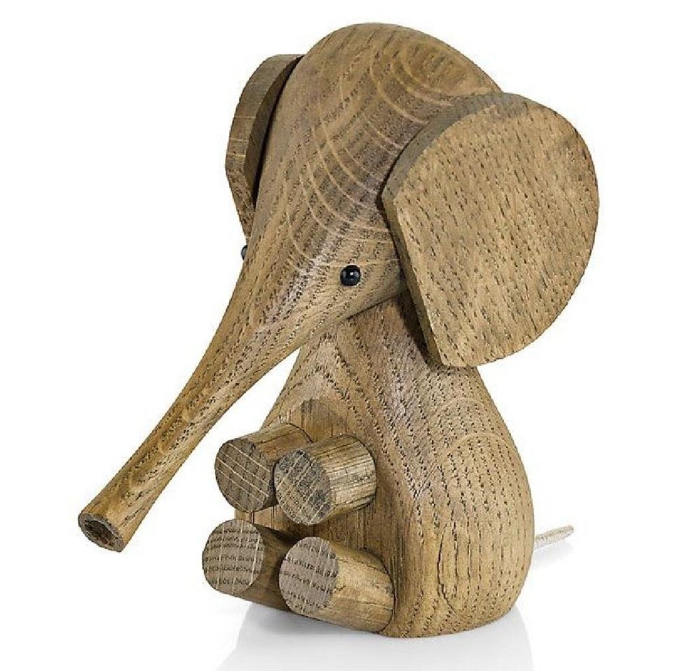 Lucie Kaas Skulptur Holzfigur Elefant Eiche geräuchert von Lucie Kaas