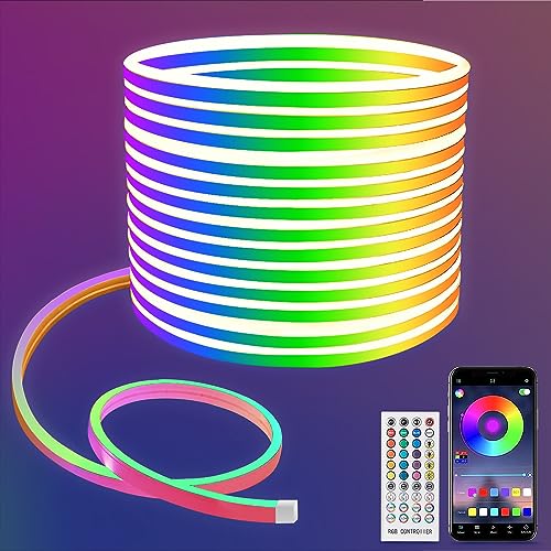 Lucienstar Led Rope Lights - 10M Flexible Neon-Lichtsteuerung mit Remote/APP, IP67 Wasserdicht RGB, Musik-Sync, mehrere Modi für Schlafzimmer im Freien Dekor von Lucienstar