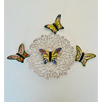 Borboletas De Cerâmica Portuguesas Para Pendurar Na Parede. Pintadas À Mao. Sinal Mudança Und Transformation. Cerâmica Portugal Borboletas De Cerâmica Portuguesas Para Pendurar Na Parede. Pintadas À Mao. Sinal Mudança Und Transformation. Cerâmica Portugal von Lucilinha