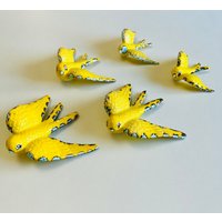 Gelbe Schwalben Aus Portugal. Handgefertigte Keramik Vögel. Lebendige Kunst An Der Wand. Sehr Gut Als Geschenk Für Sich Selbst Oder Jemanden, Den Gelbe Schwalben Aus Portugal. Handgefertigte Keramik Vögel. Lebendige Kunst An Der Wand. Sehr Gut Als Geschenk Für Sich Selbst Oder Jemanden, Den von Lucilinha