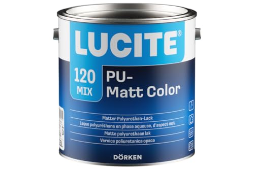 LUCITE PU Matt Color 1 Liter weiss, Wasserverdünnbarer, matter Buntlack auf Basis einer Polyurethan Bindemittelkombination. von LUCITE