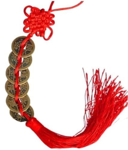 Chinesische Feng Shui Münze Rot Seidenschutz Türhänger Seil Chinesische Feng Shui Münze Rot Seidenschutz Türhänger Seil von Luck Trader