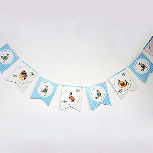 Luck and Luck Wimpelkette/Girlande mit verschiedenen Motiven von Beatrix Potter, Peter Hase und seine Freunde, 3 m, Partydekoration. Luck and Luck Wimpelkette/Girlande mit verschiedenen Motiven von Beatrix Potter, Peter Hase und seine Freunde, 3 m, Partydekoration. von Luck and Luck