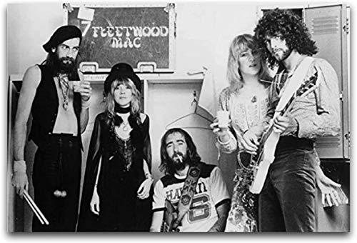 Leinwand Malerei Bild 23.6"x35.4"(60x90cm) Fleetwood Mac Backstage Schwarzweiß Poster Wandkunst Bilder Und Drucke Kein Rahmen von Luck7