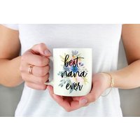 Muttertagsgeschenk Für Oma - Geschenk Nana Geburtstagsgeschenk Schwangerschaftsankündigung Kaffeetasse Personalisiert von LuckTen
