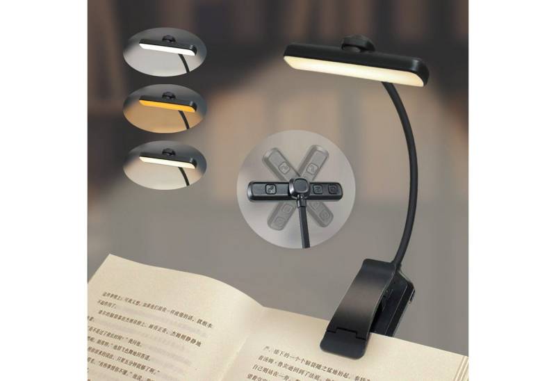 Luckice LED Leselampe mit 3 Farbtemperatur Modi 5 Helligkeitsstufen, 360° Flexibel Leselicht für Nachtlesen ins Bett 80H lange Akkulaufzeit, Dauerbeleuchtung 24LED augenschonende Leuchtmittel Luckice LED Leselampe mit 3 Farbtemperatur Modi 5 Helligkeitsstufen, 360° Flexibel Leselicht für Nachtlesen ins Bett 80H lange Akkulaufzeit, Dauerbeleuchtung 24LED augenschonende Leuchtmittel von Luckice