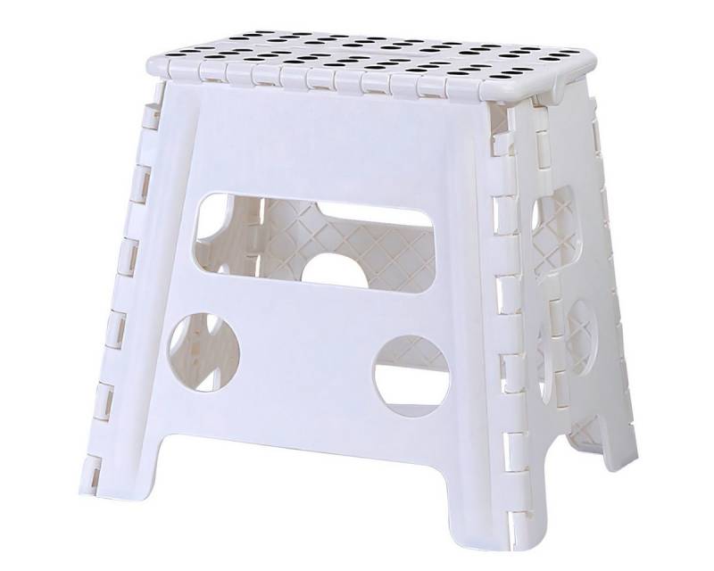 Luckice Tritthocker Klapphocker, Campinghocker, Tritthocker Klappbar, Rutschfest (Bis 150 Kg, Maße zusammengeklappt: 44 x 35 x 5 cm, Maße aufgeklappt: 28,5 x 21,5 x 32,5 cm) von Luckice