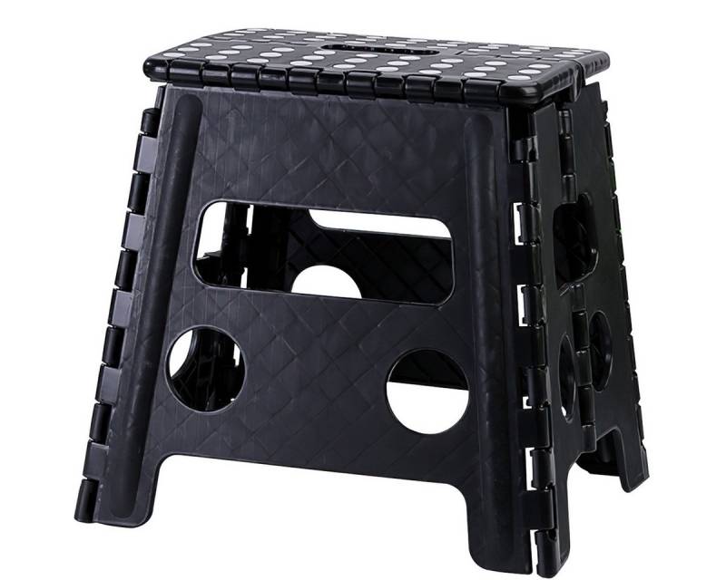 Luckice Tritthocker Klapphocker, Campinghocker, Tritthocker Klappbar, Rutschfest (Bis 150 Kg, Maße zusammengeklappt: 44 x 35 x 5 cm, Maße aufgeklappt: 28,5 x 21,5 x 32,5 cm) von Luckice