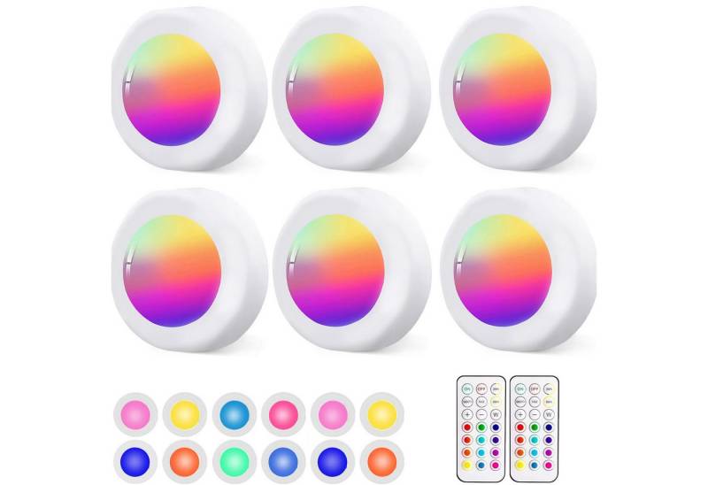 Luckice Unterschrankleuchte 3 Stück Batteriebetrieben LED RGB Spots mit Fernbedienung, RGB mit 13 Farbmodi, 13 Farbwechsel Kabellos Vitrinenbeleuchtung, Dimmbar Unterbauleuchte Küche LED Lampe zum Kleben Schranklicht, Nachtlicht mit Fernbedienung und Timing-Funktion Luckice Unterschrankleuchte 3 Stück Batteriebetrieben LED RGB Spots mit Fernbedienung, RGB mit 13 Farbmodi, 13 Farbwechsel Kabellos Vitrinenbeleuchtung, Dimmbar Unterbauleuchte Küche LED Lampe zum Kleben Schranklicht, Nachtlicht mit Fernbedienung und Timing-Funktion von Luckice