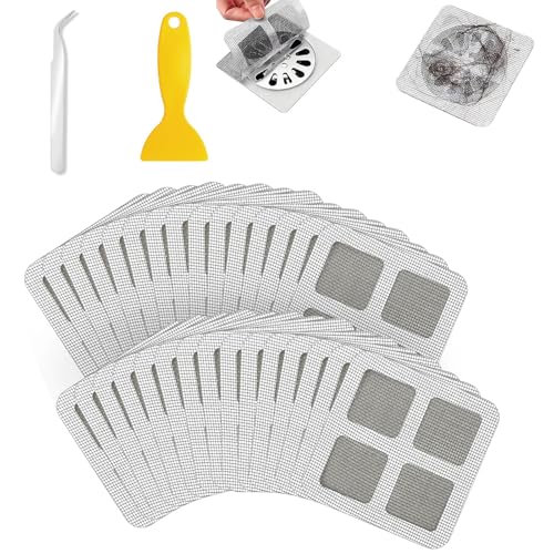 Luckwaii Abflusssieb 100 Stück Floor Drain Sticker Duschabfluss-HaarfäNger-Netzaufkleber Wegwerfbare Haarsieb Dusche mit Plastikspachtel mit silberner Pinzette 1 Stück für Küchenspüle Duschrinne Luckwaii Abflusssieb 100 Stück Floor Drain Sticker Duschabfluss-HaarfäNger-Netzaufkleber Wegwerfbare Haarsieb Dusche mit Plastikspachtel mit silberner Pinzette 1 Stück für Küchenspüle Duschrinne von Luckwaii