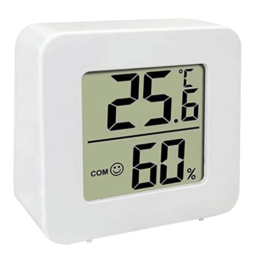 1 Stück LCD Digital Mini Thermometer Hygrometer Temperatur Luftfeuchtigkeit Messgerät Digital Thermometer Innen, Hygrometer Innen, Kabelloses, Luftfeuchtigkeit Meter Gauge Für Gewächshaus Home Office von Luckxing