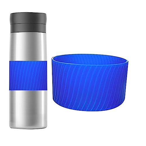 1 Stücke Kaffeebecher Sleeve, Glasflasche Becher Becher Hitzebeständige Hülse, Silikon Rutschfeste Kaffeetassenhülse Beständig Anti Verbrennung Rutschfest Glasflasche Becher Schalen Hülsen Schutz Abde von Luckxing