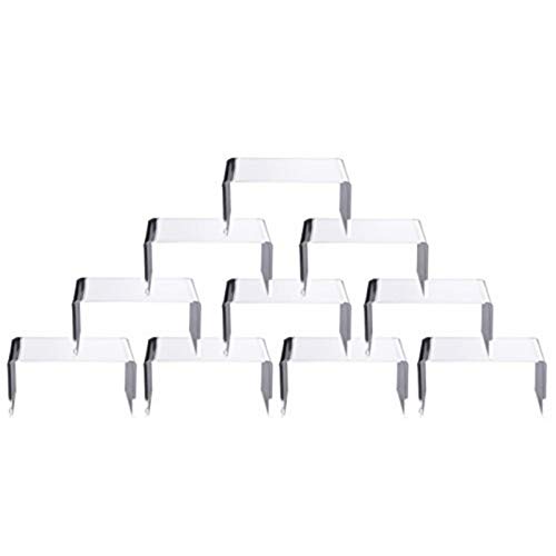 10 Stück Klare Acryl Display Risers, Schmuck Display Riser Shelf Acryl Display Ständer, Schmuck Display Riser Transparente Acrylständer Für Figuren, Schmuck, Cupcake, Lippenstift, Nagellack, Gewürz von Luckxing