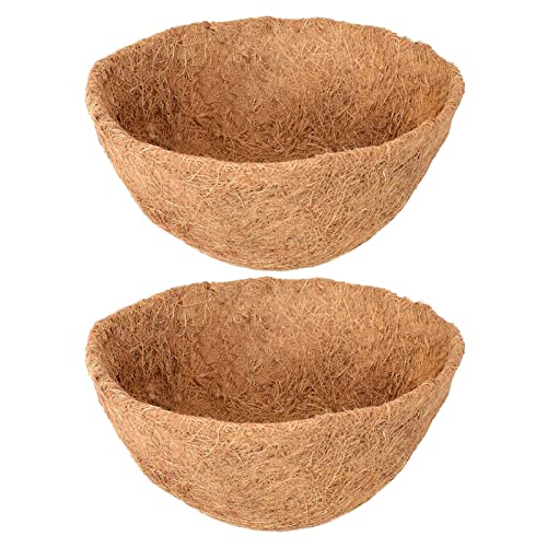 2 Stk Kokoseinlage 25,4cm/30,48cm/35,56cm Kokoskorbmatte Für Blumenampel Kokos-Einlage Natur Für Hängemapeln Kokoseinlage Kokosmatte Hängekorb Kokos Ersatzeinlage Hängekorb Für Garten Blumentopf von Luckxing