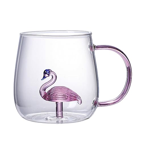 380 Ml 3d Tier Tasse 3D Kaffeetasse Klare Tiere Glasbecher Cartoon Kaffeetassen Mit Tierfigur Im Inneren 3D Kaffeetasse Milch Tee Tasse Home Deko Partygeschenke Für Zuhause, Büros Und Partys von Luckxing