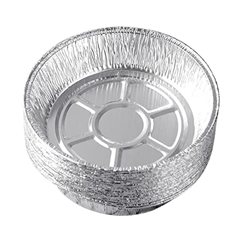 50 Stück Aluschalen, Aluminiumfolie Pfannen, Tropfschalen Grillschalen, 8 Zoll Aluschalen Ohne Deckel Grill Aluschalen Tropfschalen Grillschale Für Backen, Dämpfen, Kochen, Aufbewahren, Einfrieren von Luckxing