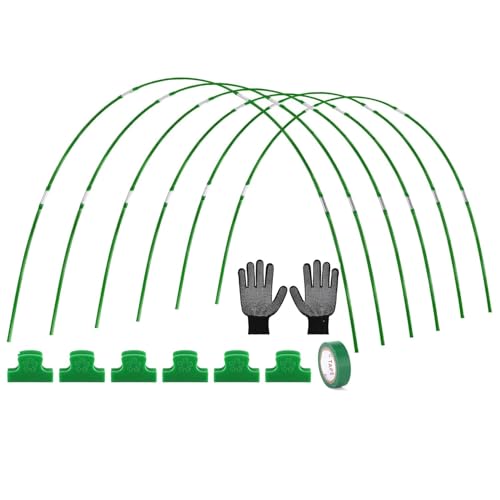 98 Pcs Pflanztunnel Bögen, Tunnelbogen Für Hochbeet, Fiberglas Gewächshausreifen, Tunnelbogen Für Hochbeet, Gartentunnel Reifen, Folientunnel Bögen, Gewächshaus Hoops, Gewächshaus Tunnel von Luckxing