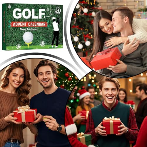 Adventskalender | Weihnachtsdeko Countdown,24 Fächer Golf Accessoires Set Kleinigkeiten Für Erwachsene Kinder Zum Fest von Luckxing
