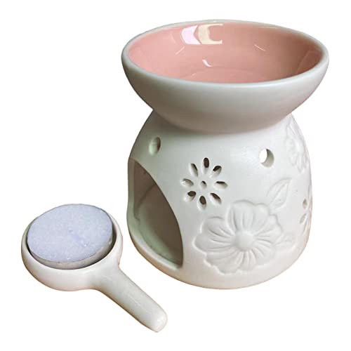 Aromalampe Teelichthalter Duftlampe Aus Keramik Mit Kerze Löffel Aroma Diffuser Keramik Duftlampe Aromalampe Mit Geschenkbox, Teelichthalter Kerzenhalter Set Aromatherapie Für Zuhause Und Büro von Luckxing