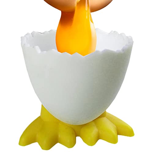 Eierbecher, Kunststoff-Eierbecher Eierhalter Frühstück Brunch Egg-Cup Silikon Kinder Eierbecher Set, Eierständer Eier Becher Mit Kleine Füße, Spülmaschinen Geeignet, Eierbecher Ostern Kinder Eierbeche von Luckxing