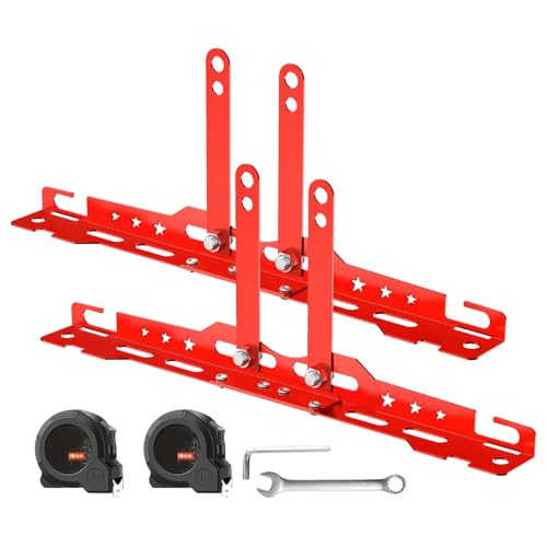 Fahrwerksvermessung Werkzeug Set Stabile Spurplatten Achsvermessungswerkzeug Spurvermessungswerkzeug Platten Rad-Achsmessplatte Radwinkelausrichtungswerkzeuge Für LKW Auto SUV von Luckxing