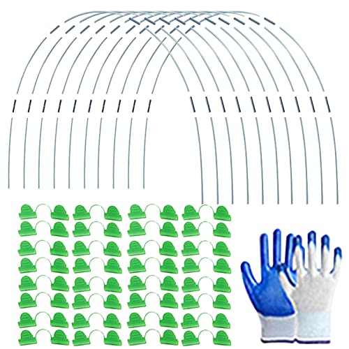 Gewächshaus Tunnel, Gewächshausreifen Folientunnel Bögen Für Hochbeet Abdeckung, Tunnelbögen, Hoher Garten-Stützrahmen, Gewächshaus Tunnel Fiberglas Stützrahmen Für Gartengewebe, DIY-Gartenpfähle von Luckxing