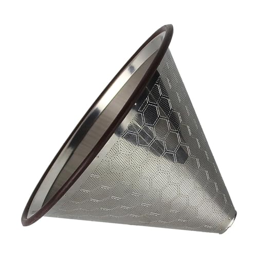 Kaffeefilter aus Edelstahl, Kaffeefilter aus Metall,Wiederverwendbare Kaffeefilter, Waben-Edelstahl-Kaffeesieb, feinmaschig - Papierlose Einzeltassen-Kaffeemaschine, Kaffee-Tropfbrühgerät für Kaffeefilter aus Edelstahl, Kaffeefilter aus Metall,Wiederverwendbare Kaffeefilter, Waben-Edelstahl-Kaffeesieb, feinmaschig - Papierlose Einzeltassen-Kaffeemaschine, Kaffee-Tropfbrühgerät für von Luckxing