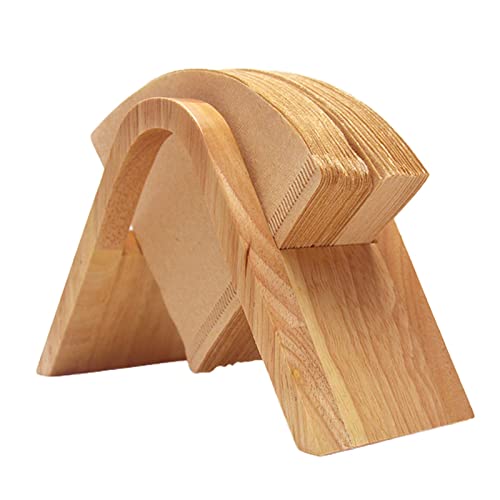 Kaffeefilterhalter, Holder Dispenser Papier, Filterpapierhalter Aus Holz, Fächerförmige Kaffee Filtertütenhalter Kaffeefilter Papierbehälter Für Filtertüten Für Zuhause, Büro, Café - Ohne Filterpapier von Luckxing