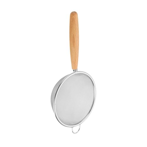 Kleines Sieb für die Küche, Netzsiebe für die Küche - Siebsieb Küchensiebe Ölfilter,Feinmaschiges Sieb mit Holzgriff, Lebensmittelsiebe, Küchensieb, Küchenutensilien von Luckxing
