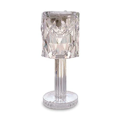Luckxing 2 Pcs Crystal Touch Tischlampe - Dekorative Kristall-Tischlampe mit dimmbarem Licht | Stufenlos dimmbarer Nachttisch LED dekorative Nachttischlampe für Wohnzimmer Schlafzimmer von Luckxing