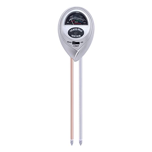 Luckxing Bodentester, Boden-pH-Meter, Bodenmessgeräte 3 in 1 Bodentester für Feuchtigkeit/Sonnenlicht/pH-Tester für Garten, Topfpflanzen, Bauernhof, Rasen, Indoor, Outdoor von Luckxing