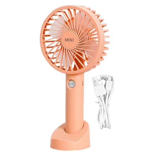 Luckxing Handventilator USB Ventilator - Tragbarer 1200 MAh Wiederaufladbar Handventilatoren Mit Halterungsockel, 3 Gängen Steuerung Tragbar Ventilatoren Für Ausgehen Hause Sein Arbeiten von Luckxing