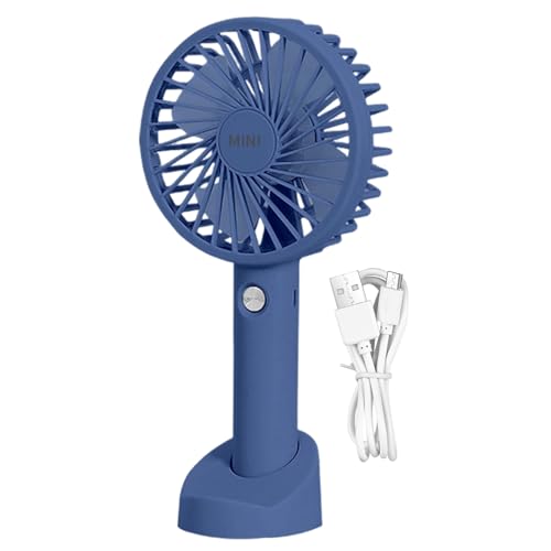 Luckxing Handventilator USB Ventilator - Tragbarer 1200 MAh Wiederaufladbar Handventilatoren Mit Halterungsockel, 3 Gängen Steuerung Tragbar Ventilatoren Für Ausgehen Hause Sein Arbeiten von Luckxing