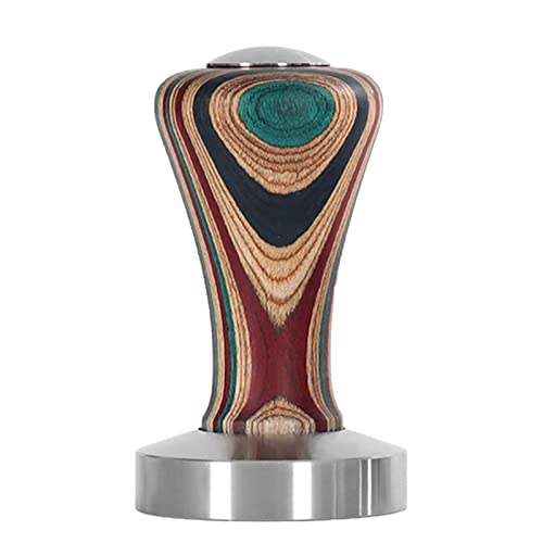 Luckxing Kaffee Tamper 51 mm 53 mm 58 mm Espresso Tamper, Kaffeestampfer aus Edelstahl mit Holzgriff für perfekten Espresso Barista-Werkzeug, Design Kaffee Tamper Set für Cafés und Kaffeeliebhaber von Luckxing