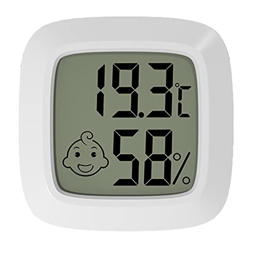 Luckxing LCD Digitales Thermometer Hygrometer, 1 Stück Thermometer Hygrometer Innen, Temperatur Und Luftfeuchtigkeitsmessgerät, Raumthermometer Mit SmileyIndikator Für Babyzimmer Wohnzimmer Büro von Luckxing