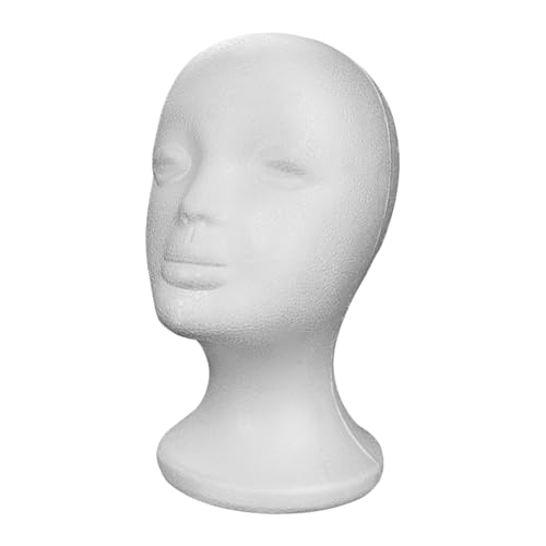 Luckxing Schaumstoff Perückenkopf Modellköpfe, Weiblicher Kosmetik Gesichtsloser Ausstellungsständer Tragbarer Puppenkopf Für Display Haar Hut Maske Sonnenbrille Perücke Schmuck von Luckxing