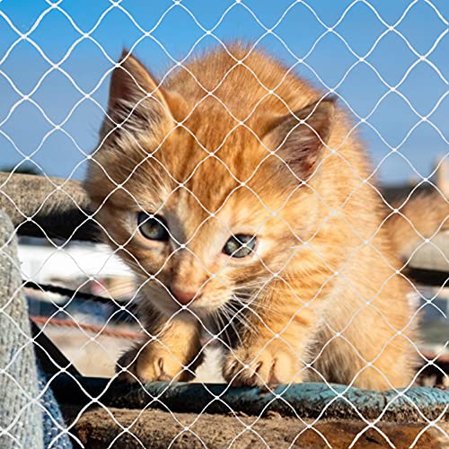 Luckxing Schutznetz Balkonnetze Für Katzen, Katzennetz Für Balkon Und Fenster I Transparentes Schutznetz Inkl. Befestigungsset I Befestigung des Katzenschutznetz Für Balkon Ohne Bohren 3X6M von Luckxing