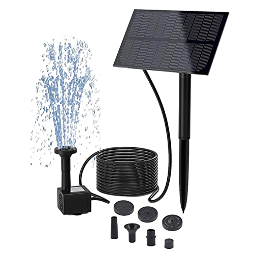 Luckxing Solar Springbrunnen, 1.5W Solarbrunnen Solar Teichpumpe Outdoor Wasserpumpe Solar Schwimmender Fontäne Pumpe Mit 6 Fontänenstile Für Garten, Vogel-Bad, Fisch-Behälter, Wasserzirkulation von Luckxing