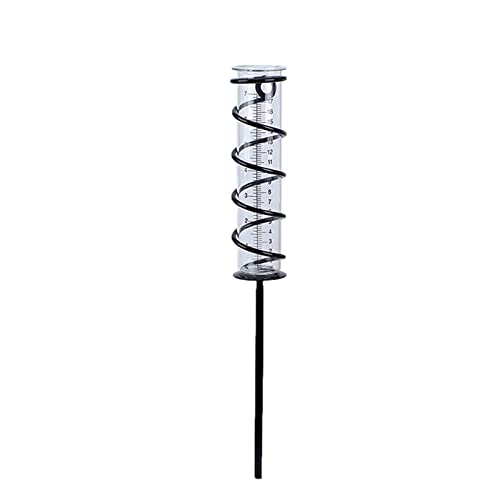 Regenmesser Metall Garten Glas Niederschlagsmesser Regenmesser Metallrahmen Frostsicher Gartendeko Glasmessbecher Glas Für Garten Regenwassermesser Für Rasen, Hof Und Garten Dekoration, Höhe 42.6cm von Luckxing