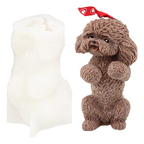 Silikon Kerzenformen 3D Silikonform Hund Form 3D Hundeform Tier Backformen Seifenform Kerzenform Für Fondant Kuchen Verwendet Für Kuchen, Seifen, Pudding, Pralinen Und Anderen Kunsthandwerk von Luckxing