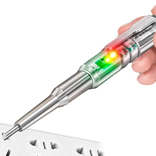 Spannungsprüfer Stift, Multifunktionaler Elektrischer Teststift, Spannungsprüfer Elektrischer Tester, LED-Licht-Spannungsprüfer, 24~250V Multifunktionaler Induktionsteststift, Einfach Zu Bedienen von Luckxing