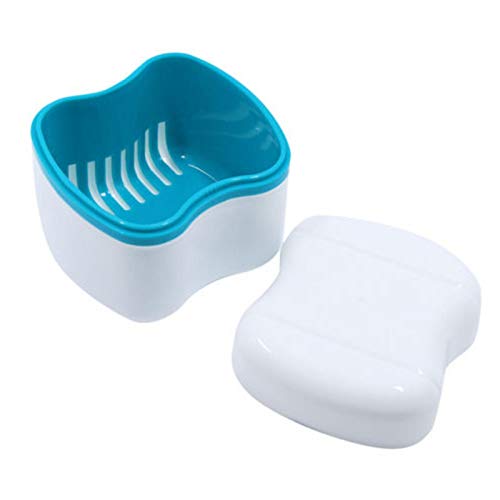 Zahnersatz Boxen Dental Box Prothese Bad Kasten Gebissdose Zahnprothesendose Falsche Zähne Aufbewahrungsbox Speicher Kasten Mit Hängendem Netzbehälter Zur Reinigung Und Pflege Von Falsche Zähne von Luckxing