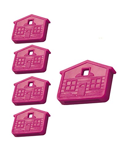 Lucky Line Schlüsselkappen in Hausform für KW1 & SC1 Key Ways, Magenta, 5 Stück (162685) von Lucky Line