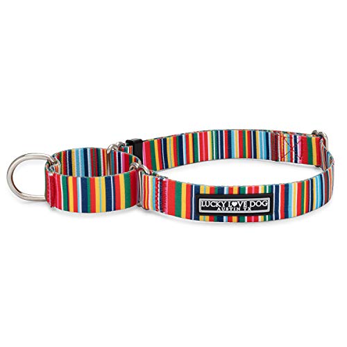 Lucky Love Dog Martingale-Halsband | Premium-rutschfestes Halsband | ideal für Whippets, Windhunde und mehr (Hippie, Large) von Lucky Love Dog