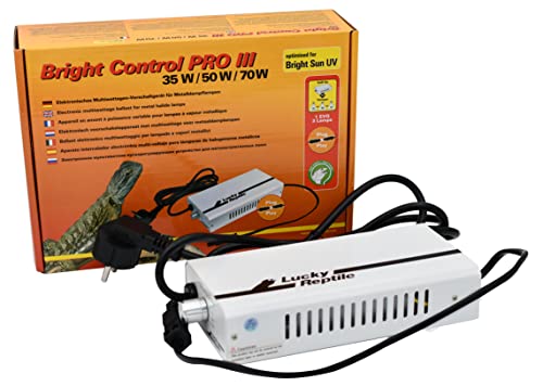Lucky Reptile Bright Control PRO III -Multiwatt-Vorschaltgerät für Metalldampflampen -Elektronisches Vorschaltgerät für Bright Sun Lampen - 35/50/70 Watt, Schwarz,1 Stück von Lucky Reptile