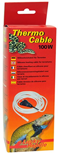 Lucky Reptile Thermo Cable - 100 W Heizkabel für Terrarien - 10 m Kabel mit 1,5 m Kaltzuleitung - schnelle Aufheizung & gleichmäßige Wärme - Silikon Heizkabel wasserdicht - Terrarium Zubehör von Lucky Reptile