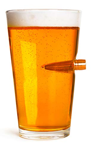 Lucky Shot USA - Bullet Pint Bierglas mit original .50 CAL Geschoss - 500ml Lucky Shot USA - Bullet Pint Bierglas mit original .50 CAL Geschoss - 500ml von Lucky Shot