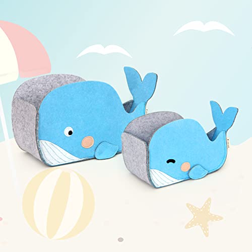 Lucky Sign - Aufbewahrungsbox Kinder Spielzeugkiste aus Filz faltbar für Jungen & Mädchen Spielzeug-Organizer, Vater und Sohn eines Wals Set Lucky Sign - Aufbewahrungsbox Kinder Spielzeugkiste aus Filz faltbar für Jungen & Mädchen Spielzeug-Organizer, Vater und Sohn eines Wals Set von Lucky Sign